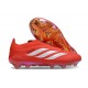 adidas Crampons Predator 26 Elite Laceless FG Rouge Blanc