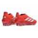 adidas Crampons Predator 26 Elite Laceless FG Rouge Blanc