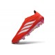 adidas Crampons Predator 26 Elite Laceless FG Rouge Blanc