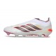 adidas Crampons Predator 26 Elite Laceless FG Blanc Noir Rouge
