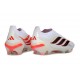 adidas Crampons Predator 26 Elite Laceless FG Blanc Noir Rouge