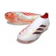 adidas Crampons Predator 26 Elite Laceless FG Blanc Noir Rouge