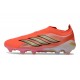 adidas Crampons Predator 26 Elite Laceless FG Solar Turbo Thermal Chrome Noir
