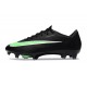 Chaussures Nike Air Zoom Mercurial Vapor 17 Elite FG Noir Vert
