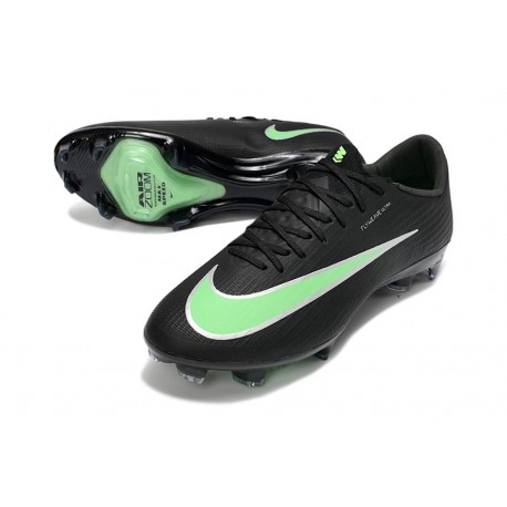 Chaussures Nike Air Zoom Mercurial Vapor 17 Elite FG Noir Vert