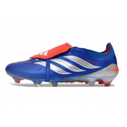 adidas Predator Elite Foldover Tongue FG Neuf Bleu Argent Rouge