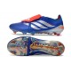 adidas Predator Elite Foldover Tongue FG Neuf Bleu Argent Rouge