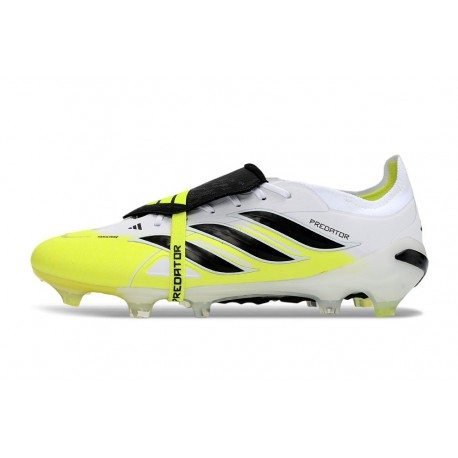 adidas Predator Elite Foldover Tongue FG Neuf Blanc Noir Jaune