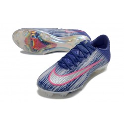 Chaussures Nike Air Zoom Mercurial Vapor 17 Elite FG Bleu Argent