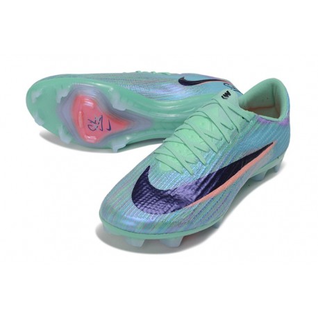 Chaussures Nike Air Zoom Mercurial Vapor 17 Elite FG Bleu Noir