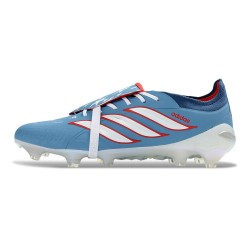 Chaussures de Foot adidas Predator 26 Elite FT FG Bleu Blanc