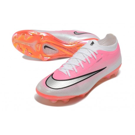 Nike Crampon Zoom Mercurial Vapor XVII Elite FG Rose Argent