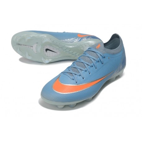 Crampons Nike Air Zoom Mercurial Vapor 17 Elite FG Bleu Orange