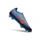 Crampons Nike Air Zoom Mercurial Vapor 17 Elite FG Bleu Gris