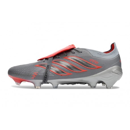 Chaussures de Foot adidas Predator 26 Elite FT FG Gris Rouge