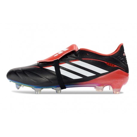 Chaussures de Foot adidas Predator 26 Elite FT FG Noir Blanc Rouge