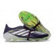 Chaussures de Foot adidas Predator 26 Elite FT FG Noir Blanc Vert