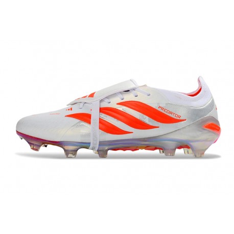 Chaussures de Foot adidas Predator 26 Elite FT FG Blanc Rouge
