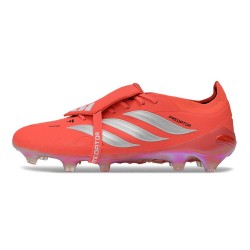 Chaussures de Foot adidas Predator 26 Elite FT FG Rouge Argent