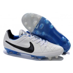 Chaussures de Football Nike - Nike Tiempo Legend V FG - Pack de Réflexion Bleu Blanc Noir