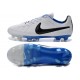 Chaussures de Football Nike - Nike Tiempo Legend V FG - Pack de Réflexion Bleu Blanc Noir