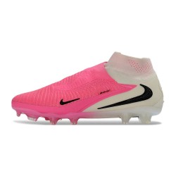Crampons Nike Phantom 6 High Elite FG Rose Blanc