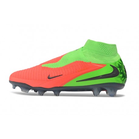 Crampons Nike Phantom 6 High Elite FG Hot Punch Noir Vert Strike