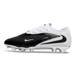 Nike Crampons de Football Phantom 6 Low Elite FG Noir Blanc