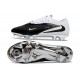 Nike Crampons de Football Phantom 6 Low Elite FG Noir Blanc