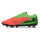 Nike Crampons de Football Phantom 6 Low Elite FG Rouge Vert