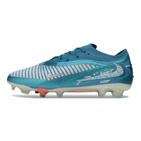 Nike Crampons de Football Phantom 6 Low Elite FG Bleu Baltique Bleu Glacier