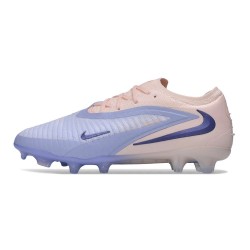 Nike Crampons de Football Phantom 6 Low Elite FG Bleu lavande Pêche pâle