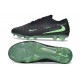 Nike Crampons de Football Phantom 6 Low Elite FG Noir Vert Illusion