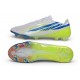 Crampons de Football adidas F50 Hyperfast EVO FG Blanc Bleu Jaune