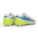 Crampons de Football adidas F50 Hyperfast EVO FG Blanc Bleu Jaune