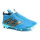 2016 Crampons Foot Adidas Ace16+ Purecontrol FG/AG Bleu Or