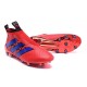 2016 Crampons Foot Adidas Ace16+ Purecontrol FG/AG Rouge Bleu