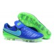 Chaussures de football Nike Tiempo Legend 6 FG Hommes Bleu Vert