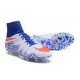 Hommes Chaussures Nike HyperVenom Phantom 2 FG Bleu Blanc Orange