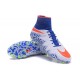 Hommes Chaussures Nike HyperVenom Phantom 2 FG Bleu Blanc Orange