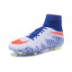 Hommes Chaussures Nike HyperVenom Phantom 2 FG Bleu Blanc Orange