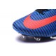 Chaussures Nike - Crampons de Footabll Homme - Nike Mercurial Superfly 5 FG Bleu Noir Orange