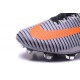 Chaussures Nike - Crampons de Footabll Homme - Nike Mercurial Superfly 5 FG Gris Noir Orange