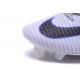 Chaussures Nike - Crampons de Footabll Homme - Nike Mercurial Superfly 5 FG Gris Blanc Noir