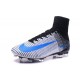 Chaussures Nike - Crampons de Footabll Homme - Nike Mercurial Superfly 5 FG Blanc Bleu Noir