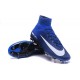 Chaussures Nike - Crampons de Footabll Homme - Nike Mercurial Superfly 5 FG Bleu Blanc