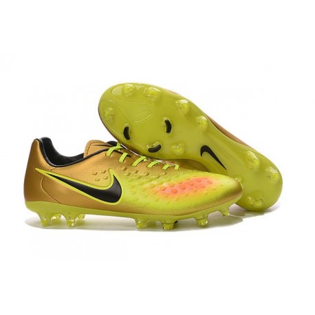 Chaussures De Football - Nike Magista Opus II FG - Or Volt Noir