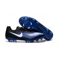 Chaussures De Football - Nike Magista Opus II FG - Bleu Noir Blanc