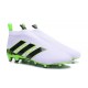 2016 Crampons Foot Adidas Ace16+ Purecontrol FG/AG Vert Blanc Noir