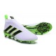 2016 Crampons Foot Adidas Ace16+ Purecontrol FG/AG Vert Blanc Noir